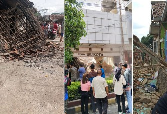 Pasca terjadi gempa, Senin (21/11).