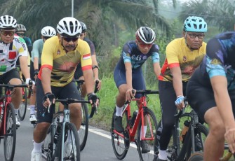 Ditlantas Polda Bengkulu saat Gowes Sabtu Ceria