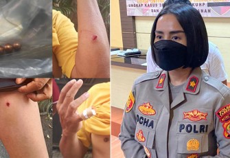 Kapolsek Tambora Polres Metro Jakarta Barat Kompol Rosana Albertina Labobar saat beri keterangan pers 