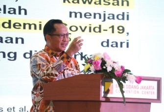 Mendagri Muhammad Tito Karnavian saat membuka acara Integrated Technology Event (ITE) 2022 di Hall A Jakarta Convention Center (JCC), Jakarta, Rabu (5/10/2022).