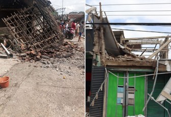 Potret dampak gempa Cianjur.