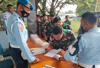 Satpomau Lanud Mus saat Sosialisasikan Bahaya Narkoba