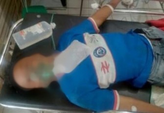Reyvano saat menjalani perawatan di RSSA Kota Malang, foto: seru.co.id