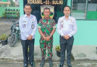 Kunjungan Kepala Lapas Kelas III Kamesworo di Koramil 03 Suliki.