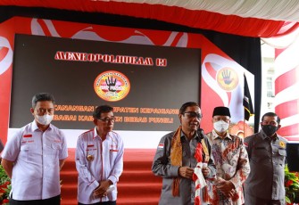 Mahfud MD saat di Kepahiang, Bengkulu, Sabtu (12 Maret 2022).
