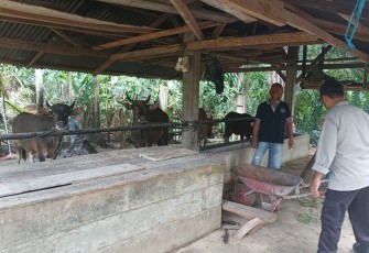 Bhabinkamtibmas saat Sambang Peternak