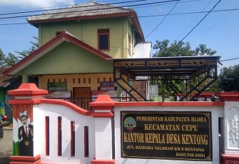Kantor balai Desa Kentong kecamatan Cepu kabupaten Blora, Jawa Tengah.