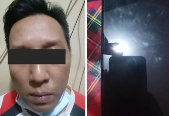 Tersangka dan barang bukti saat diamankan