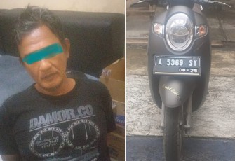 Tersangka dan barang bukti saat diamankan