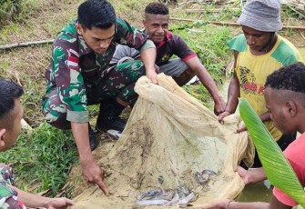 Satgas Yonif 126/KC Berikan Penyuluhan Budidaya Ikan Lele