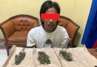 Tersangka dan barang bukti saat diamankan