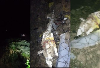 Serpihan pesawat yang beredar di media sosial 