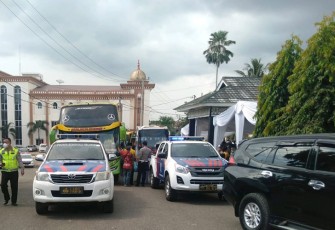 Pengawalan Kepulangan Jemaah Haji Kabupaten Bengkulu Tengah