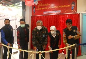 Pusat Informasi Layanan Kumham saat Diresmikan Kakanwil Kemenkumham Banten