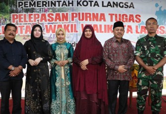 Dandim 0104/Atim saat Hadiri Pelepasan Purna Tugas UMARA Wali dan Wakil Kota Langsa