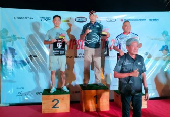 Tiga atlet Perbakin Karanganyar memenangkan kejuaraan tembak reaksi IPSC Bali Open 2023. (Foto : Istimewa)
