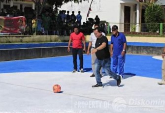 Kadis Tarukim saat Buka Tournamen Futsal Bupati Cup Tingkat SMP dan MTs 