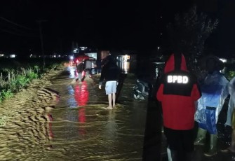 Kondisi Banjir di Aceh Tengah, Sabtu (11/11) malam. 