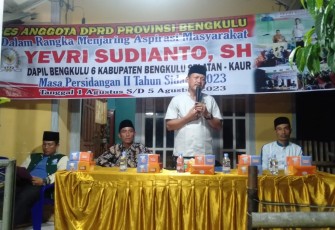 Reses Anggota DPRD Provinsi Bengkulu Yevri Sudianto SH  