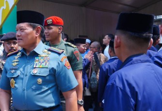 Panglima TNI saat Mendampingi Presiden Joko Widodo Hadiri Munas dan Konbes NU 2023 di Ponpes Al-Hamid