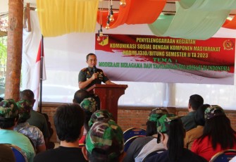 Dandim 1310/Bitung saat memberikan sambutan