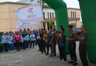 Dandim 1710/Mimika Semarakkan HUT ke-77 Bhayangkara