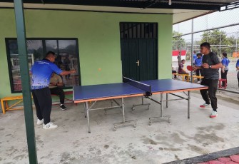 Kodim 1710/Mimika saat Gelar Olahraga bersama Kejari Mimika