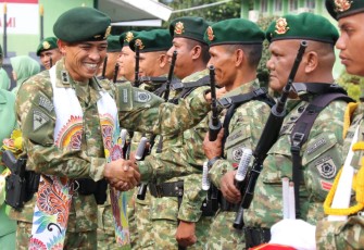 Pelepasan Letkol Inf Rinto Wijaya Sebagai warga Yonif 514 