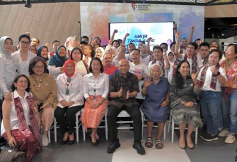 MenKopUKM Teten Masduki dalam acara bertajuk Karya Tanpa Batas 2023 (KTB 2023) untuk memperingati Hari Disabilitas Internasional di Jakarta, Minggu (3/12).