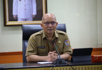 Aferi S. Fudail saat memimpin Rapat  Persiapan Penyelenggaraan IGA 2023 di Aula BSKDN pada Senin, 20 Oktober 2023. 