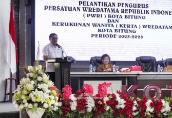 Walikota Bitung saat memberikan sambutannya