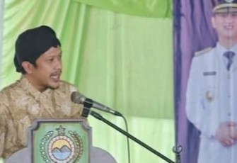 Wakil Bupati Trenggalek, Syah Muhammad Natanegara, saat menghadiri Musrenbang Kecamatan Pogalan, Kamis (16/2/2023) (Foto : Hardi Rangga klikwarta).