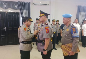 Kombes Pol Teddy Marbun saat Lantik Wakapolrestabes Medan 