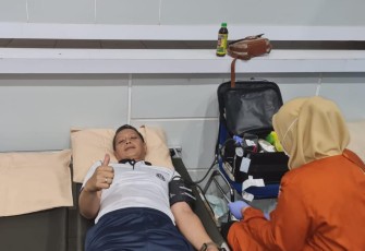Lantamal V Ikuti Bakti Sosial Kesehatan Donor Darah Jelang HUT Ke-78 TNI