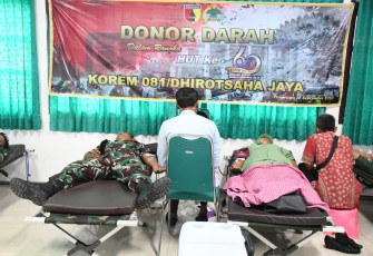Kodim 0802/Ponorogo Gelar Donor Darah