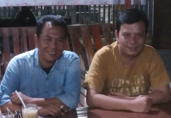 Saparuddin Hasibuan dan Bambang Heryanto Ginting, pemegang Surat Mandat Prabowo Mania 08 DPC Kota Padangsidimpuan Masa Bakti 2023 - 2026.