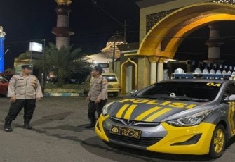 Polresta Bengkulu Turunkan Personel Gabungan Amankan Ibadah Salat Tarawih