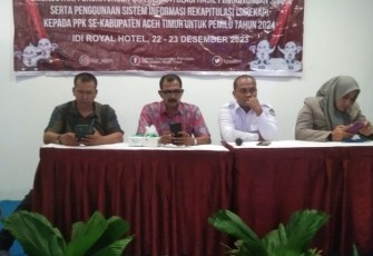 KIP Aceh Timur Gelar Bimtek untuk PPK se Kabupaten Aceh Timur 