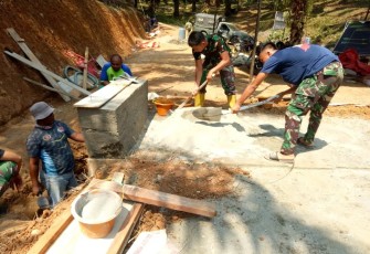 Pembangunan Plat Duiker TMMD 118 Kodim 0408/BS Masuk Tahap Finishing 