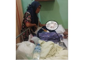 Korbab saat dirwat di rumah sakit Metamedika