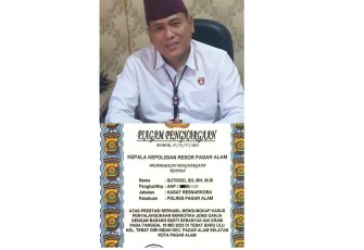 Kasat Res Narkoba Polres Pagaralam AKP Sutisos SH MH MSi 
