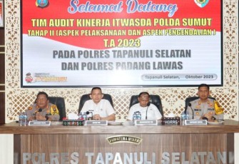 Tim II dari Itwasda Polda Sumut menggelar audit kinerja ke Polres Tapanuli Selatan (Tapsel) dan Polres Padang Lawas (Palas), pada Selasa (24/10/2023) pagi.
