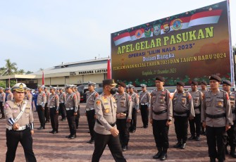 Kapolda Bengkulu Pimpin Apel Gelar Pasukan Ops Lilin Nala 2023