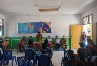 Lanudal Aru-Puskesmas Kalar-Kalar Aru Selatan saat Gelar Sosialisasi Cegah Dini Stunting