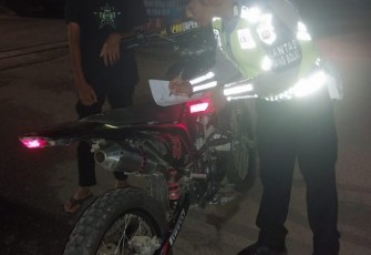 Polsek Padang Bolak Tindak Sepeda Motor Knalpot Blong