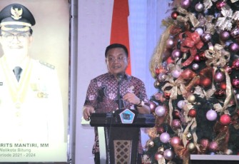 Walikota Bitung saat memberikan sambutan
