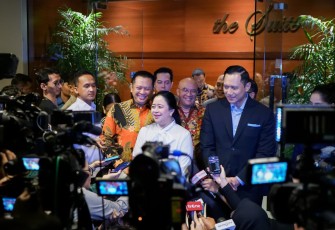 Bamsoet usai menghadiri peluncuran buku 'Tetralogi Transformasi AHY', di Jakarta, Kamis malam (10/8/23).