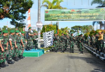 Danrem 023/KS dampingi Kasdam I/BB Lepas Pleton Beranting Yudha Wastu Pramuka Jaya Etape Pertama