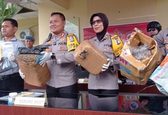 Polres Pasaman Barat Gelar Konferensi Pers Kasus Pidana Narkotika Jenis Ganja 