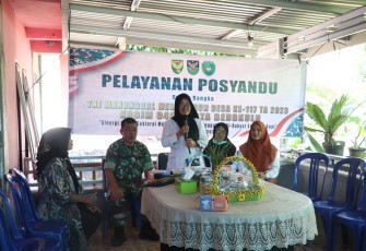 Satgas TMMD Buka Pelayanan Posyandu dan Posbindu